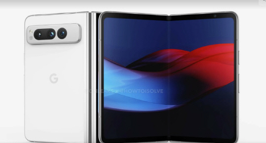 구글이 선보일 폴더블폰 '픽셀 폴드' 예상 랜더링 이미지. '온리스크' 갈무리